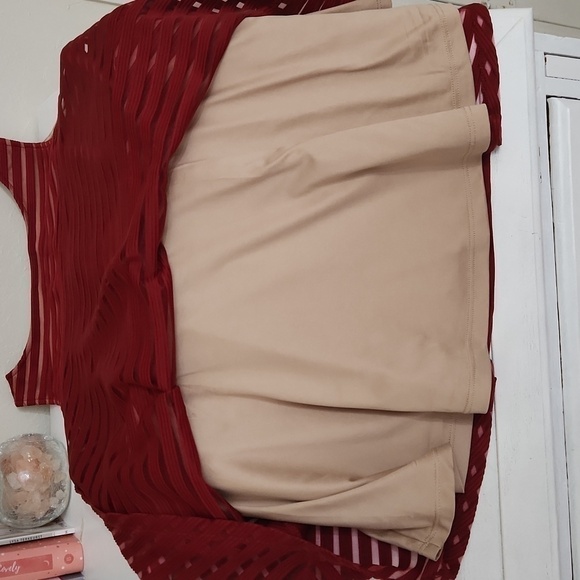 Torrid peplum Coctail Party Blouse Lace lined 00 M 10 - Picture 10 of 12